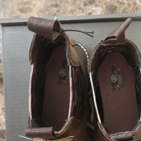 NWT Ariat Brown Leather Boots with Tan Leopard Accents - Picture 5 of 5